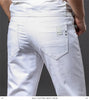 Classic White Slim Fit Stretch Jeans for Men ATHLEXES