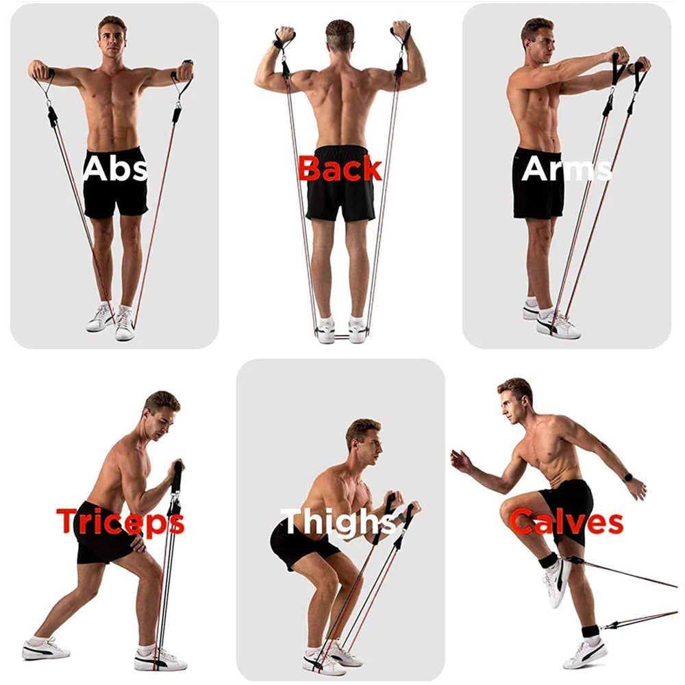 Premium Resistance Bands Set with Door Anchor & Straps ATHLEXES