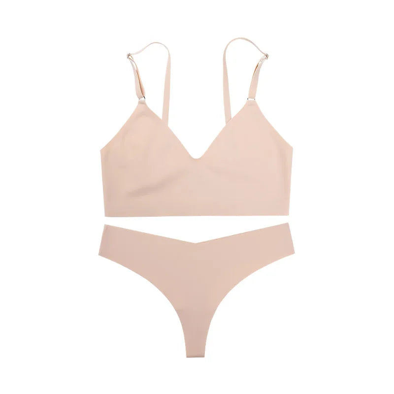 Hot Sale Seamless Bra And Briefs Set Breathable Ice Silk ATHLEXES