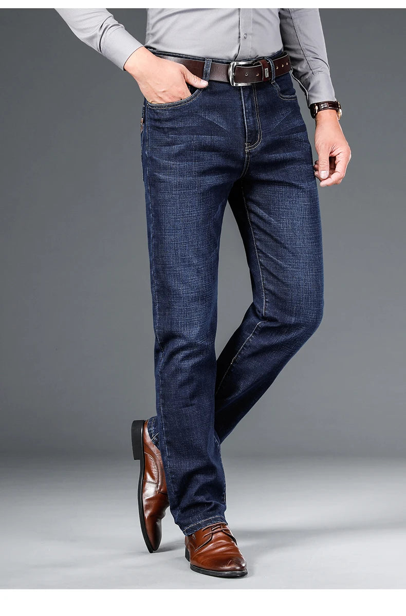 Shan Bao Classic Straight Stretch Denim Jeans ATHLEXES