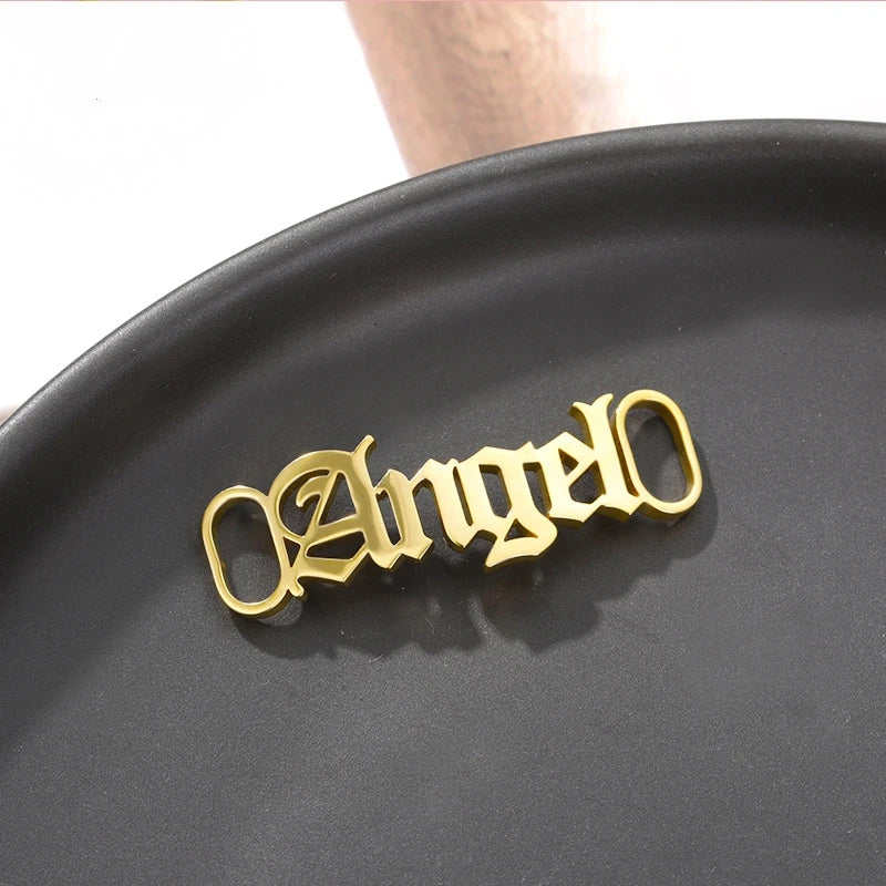 Custom Stainless Steel Nameplate Shoe Buckles for Best Friends ATHLEXES