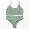 Women Seamless Bras Panties Set Sports Crop Top Briefs ATHLEXES