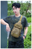 Tactical Sling Shoulder Bags Waterproof Night Reflective Strip Pack EDC Molle Chest Bag 10L Capacity Black ATHLEXES