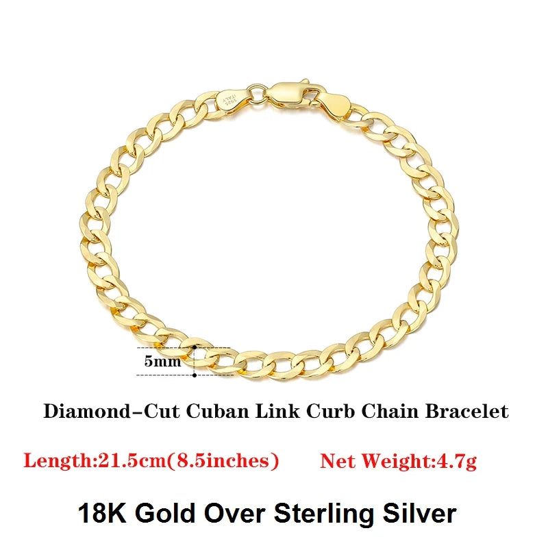 Rinntin 18K Gold Cuban Link Chain Necklace ATHLEXES