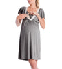 LuxeMaternity Lace Nightgown with Adjustable Belt ATHLEXES
