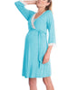 LuxeMaternity Lace Nightgown with Adjustable Belt ATHLEXES