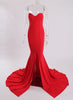 Elegant Strapless Black Maxi Dress with Front Slit ATHLEXES