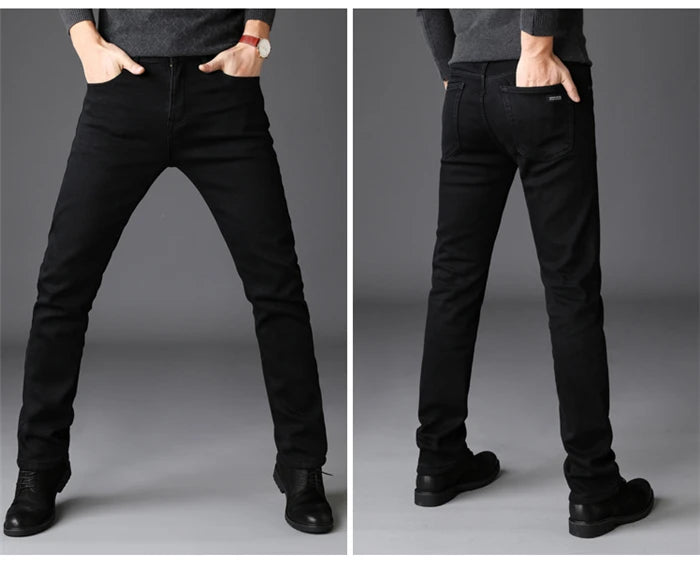 SleekFit Men's Black Slim Jeans ATHLEXES