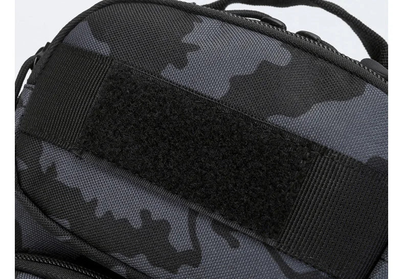 Tactical Sling Shoulder Bags Waterproof Night Reflective Strip Pack EDC Molle Chest Bag 10L Capacity Black ATHLEXES