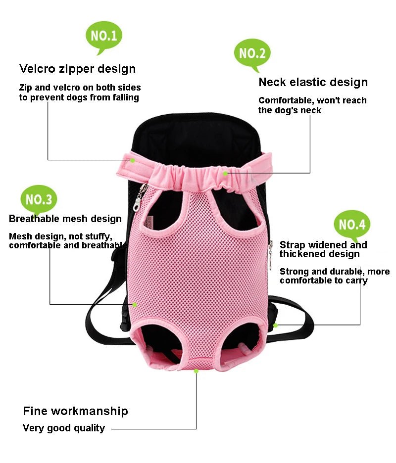 Outdoor Pet Dog Carrier Bag Pet Dog Front Bag New Out Double Shoulder Portable Travel Backpack Mesh Backpack Head ATHLEXES