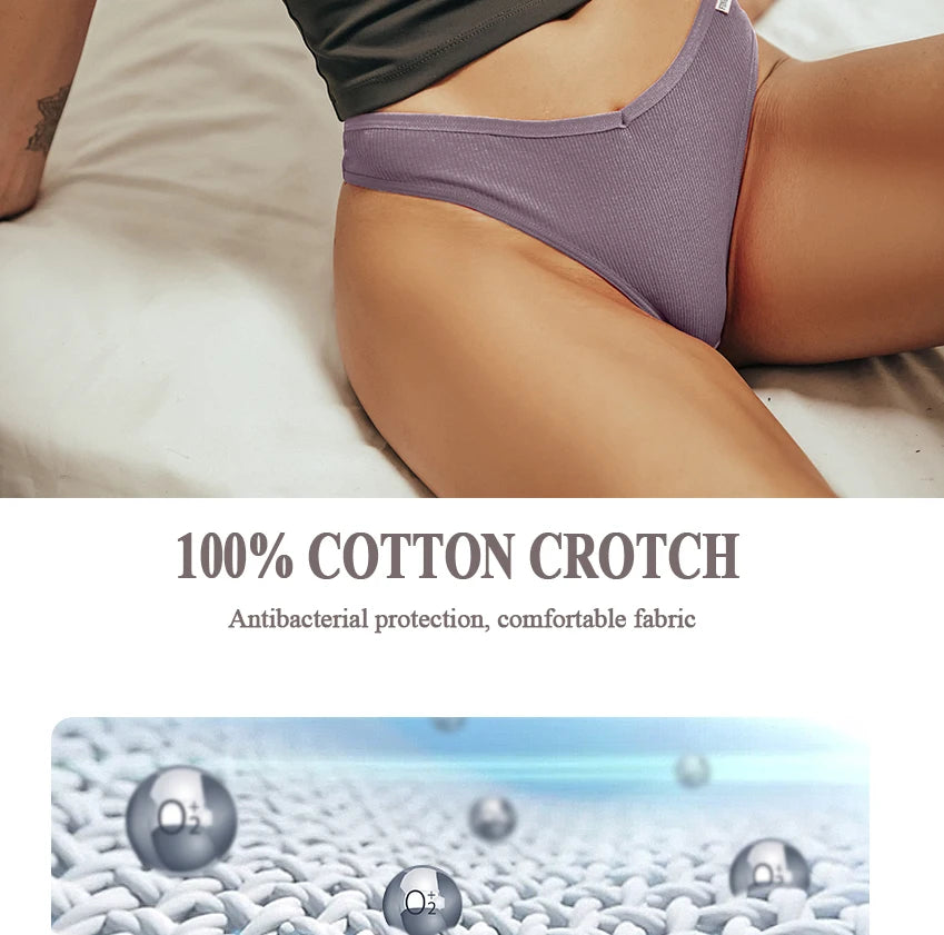 5PCS/Set Cotton Lingerie Panties Sexy Underwear Women Briefs ATHLEXES