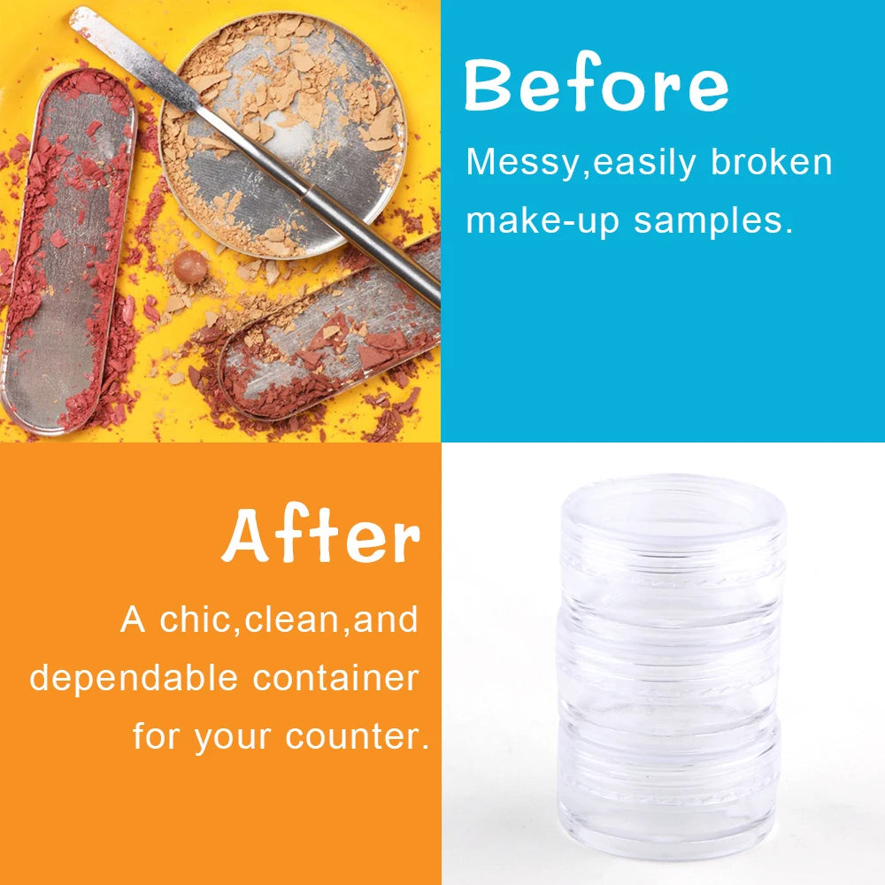 Premium Acrylic Makeup Storage Jars Set ATHLEXES