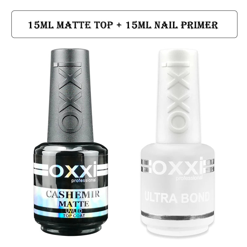OXXI No Wipe Gel Polish Base and Top Coat Kit ATHLEXES