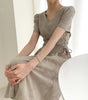 Chic Vintage Cotton Linen A-Line Dress ATHLEXES