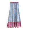 Bohemian Floral Ruffle Hem Midi Skirt ATHLEXES
