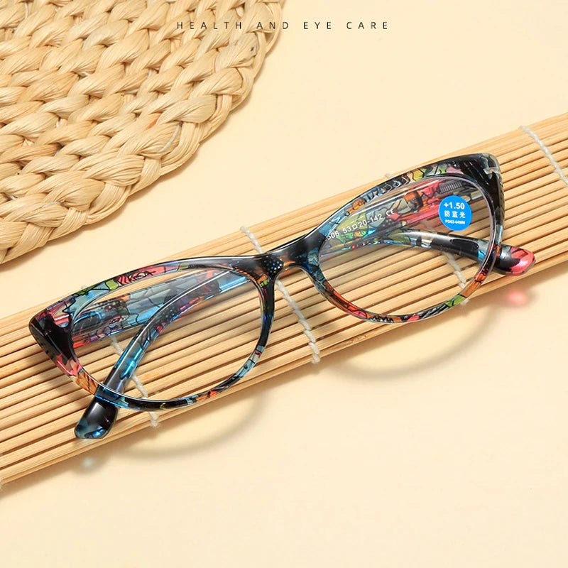 Seemfly Floral Clear Reading Glasses for Women ATHLEXES