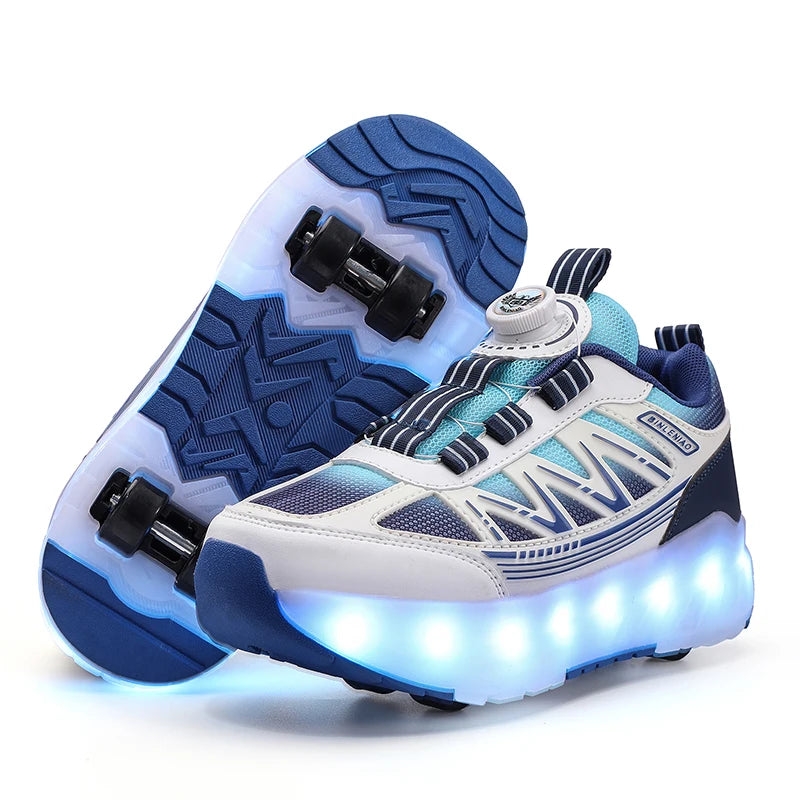 Adjustable LED Inline Roller Shoes for Kids ATHLEXES