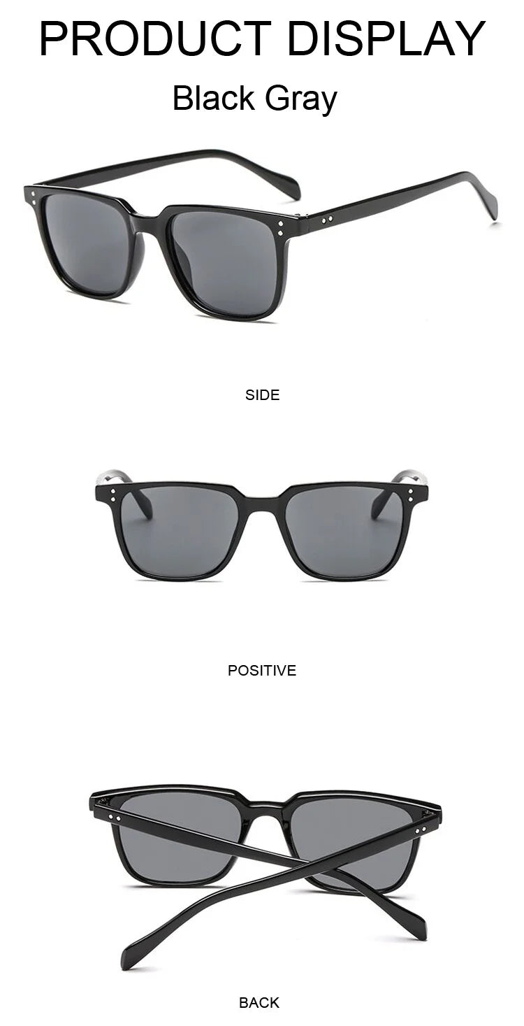 Retro Black Square Sunglasses for Men ATHLEXES