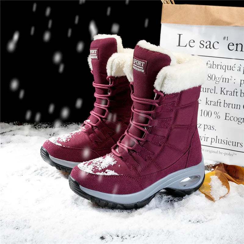 Thick Fur Winter Boots for Women - Non-Slip Waterproof ATHLEXES
