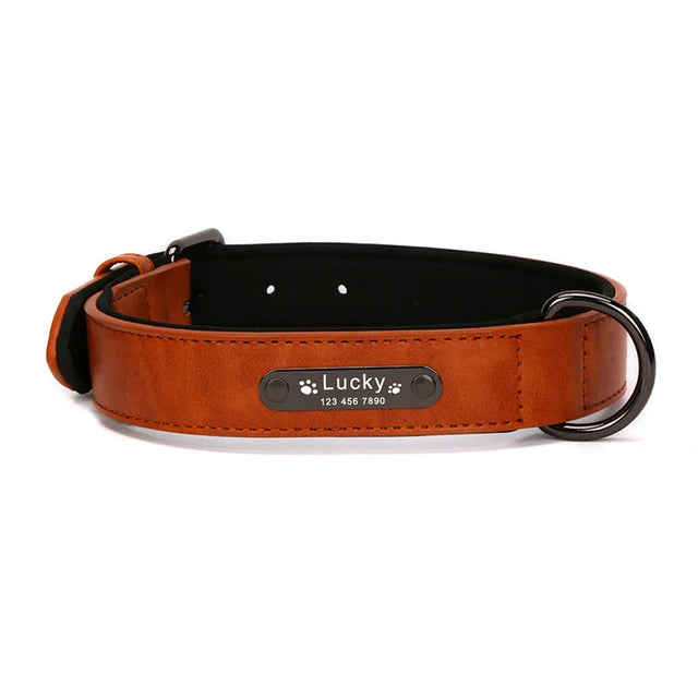 Custom Luxury Personalized Leather Dog Collar ATHLEXES