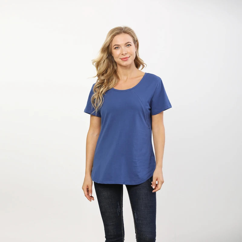 Maternity Comfort Tee for Nursing Moms ATHLEXES