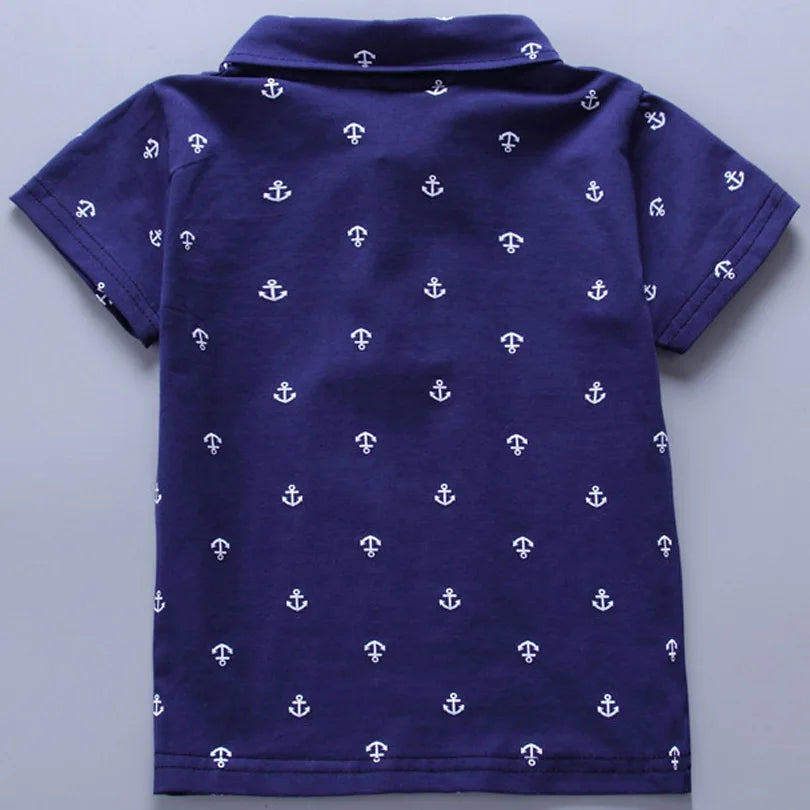 Boys' Trendy Cotton Lapel Print Summer Shirt 2025 ATHLEXES