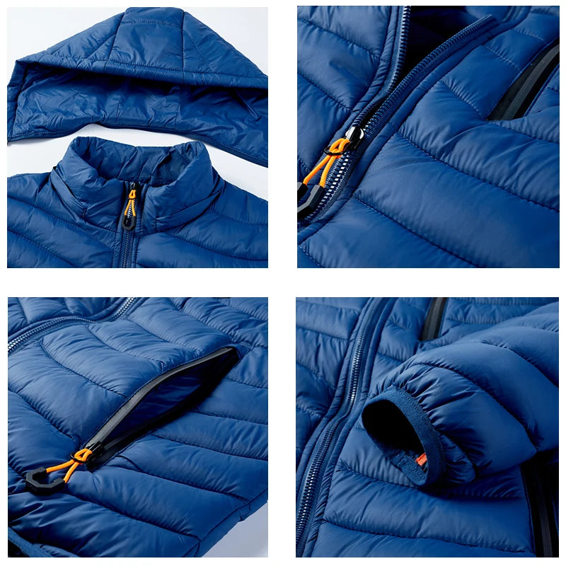CHAIFENKO Men's Stylish Waterproof Hooded Jacket 2024 ATHLEXES