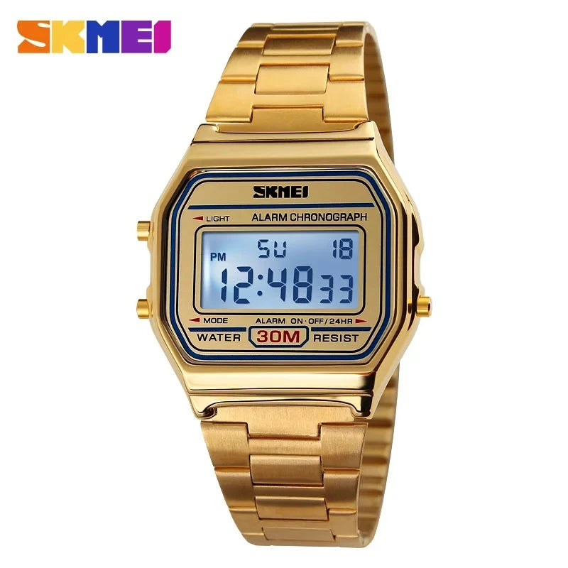 Skmei Elite Stainless Steel LED Sports Watch ATHLEXES