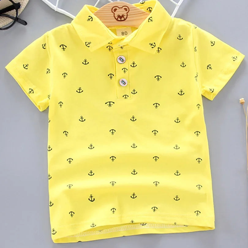 Boys' Trendy Cotton Lapel Print Summer Shirt 2025 ATHLEXES