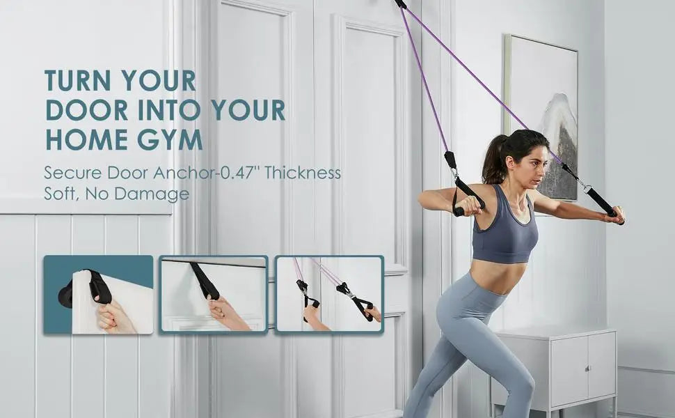Premium Resistance Bands Set with Door Anchor & Straps ATHLEXES