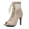 Hollow Mesh Peep Toe Stilettos: Summer High Heel Fashion ATHLEXES