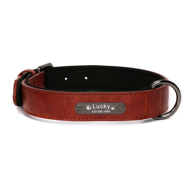 Custom Luxury Personalized Leather Dog Collar ATHLEXES