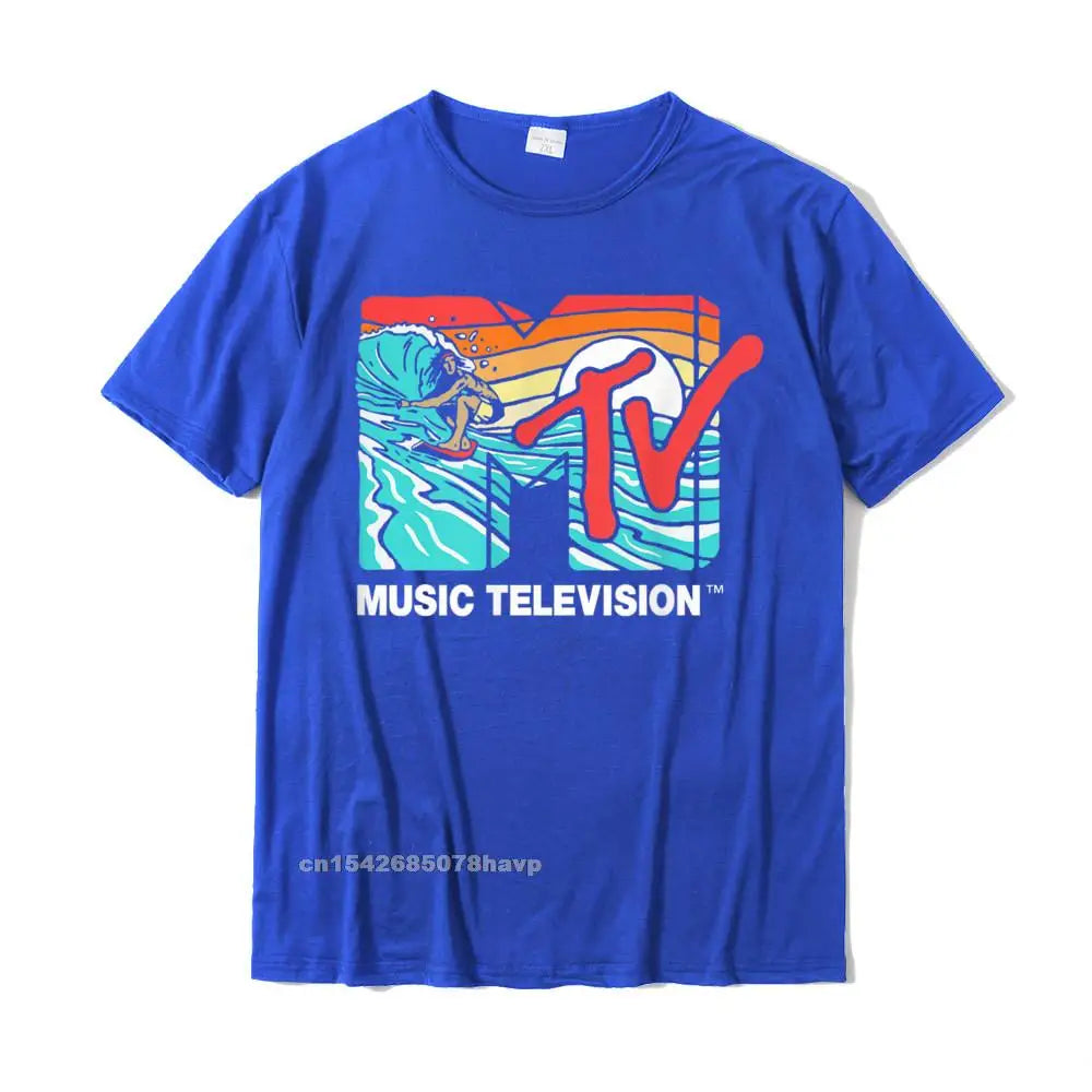 Mademark X MTV Surfer Logo Retro Graphic T-Shirt - Catch A Wave ATHLEXES