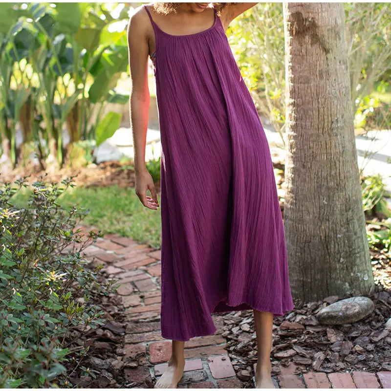 Elegant Cotton Summer Maxi Dress for Women ATHLEXES