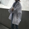 Zadily 2023 Spring Oversized Chic White Button-Up Blouse ATHLEXES