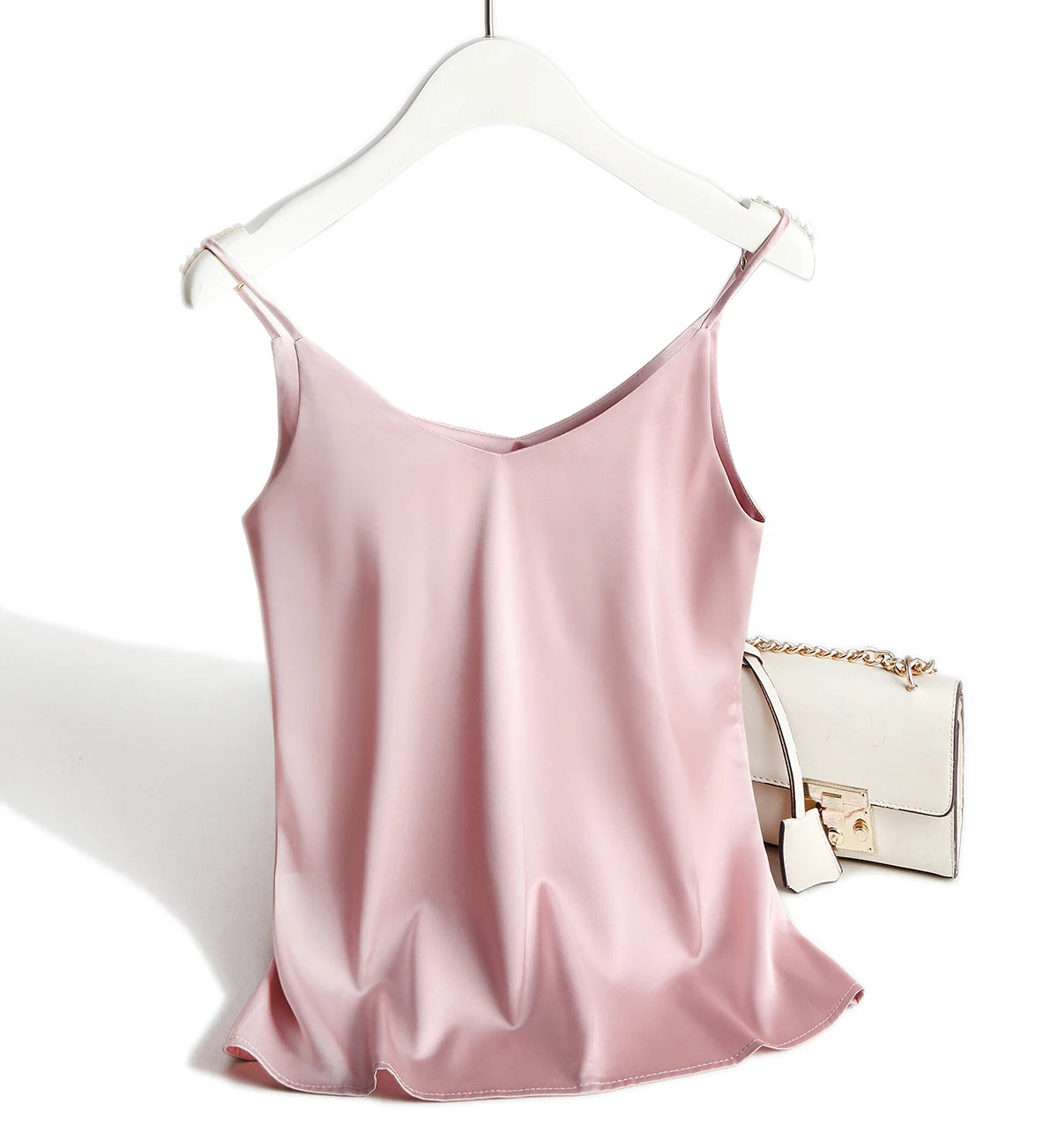 Silk Elegance V Neck Halter Cami Top for Women ATHLEXES