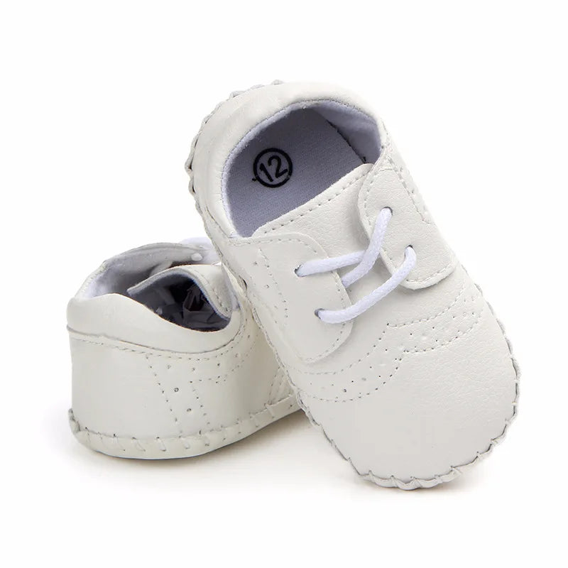 Meckior Retro Leather Baby Shoes with Anti-Slip Rubber Sole ATHLEXES