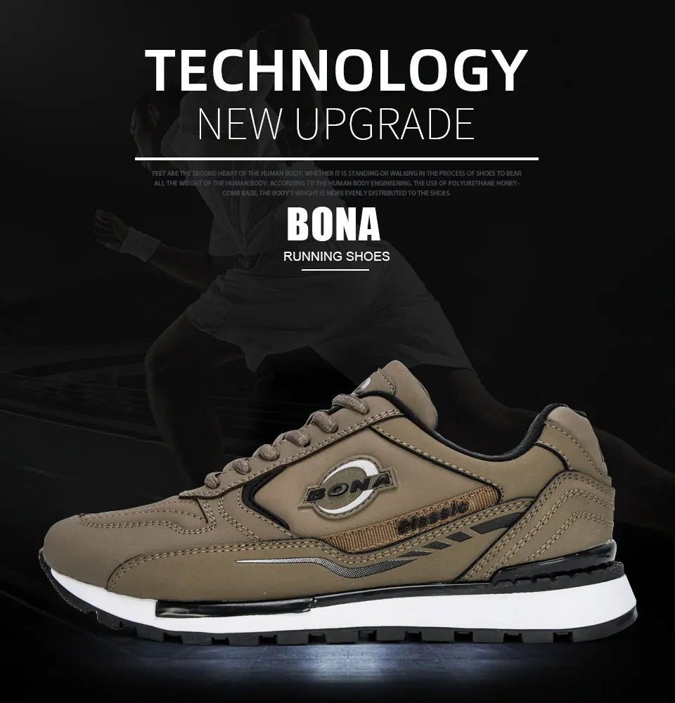 BONA Nubuck Leather Casual Sneakers for Men ATHLEXES