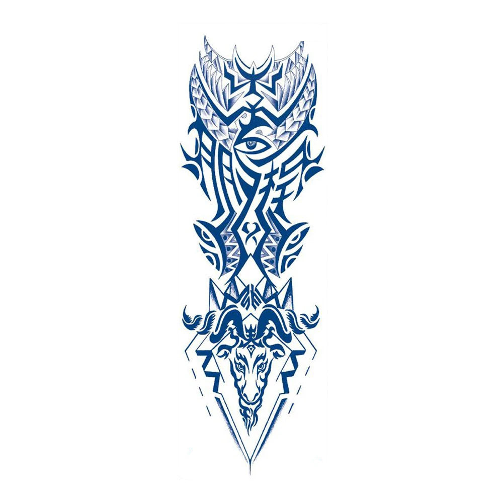 Blue Totem Waterproof Full Arm Tattoo Sleeve ATHLEXES