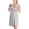 LuxeMaternity Lace Nightgown with Adjustable Belt ATHLEXES