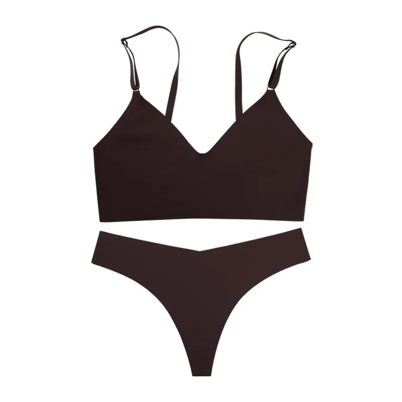 Hot Sale Seamless Bra And Briefs Set Breathable Ice Silk ATHLEXES