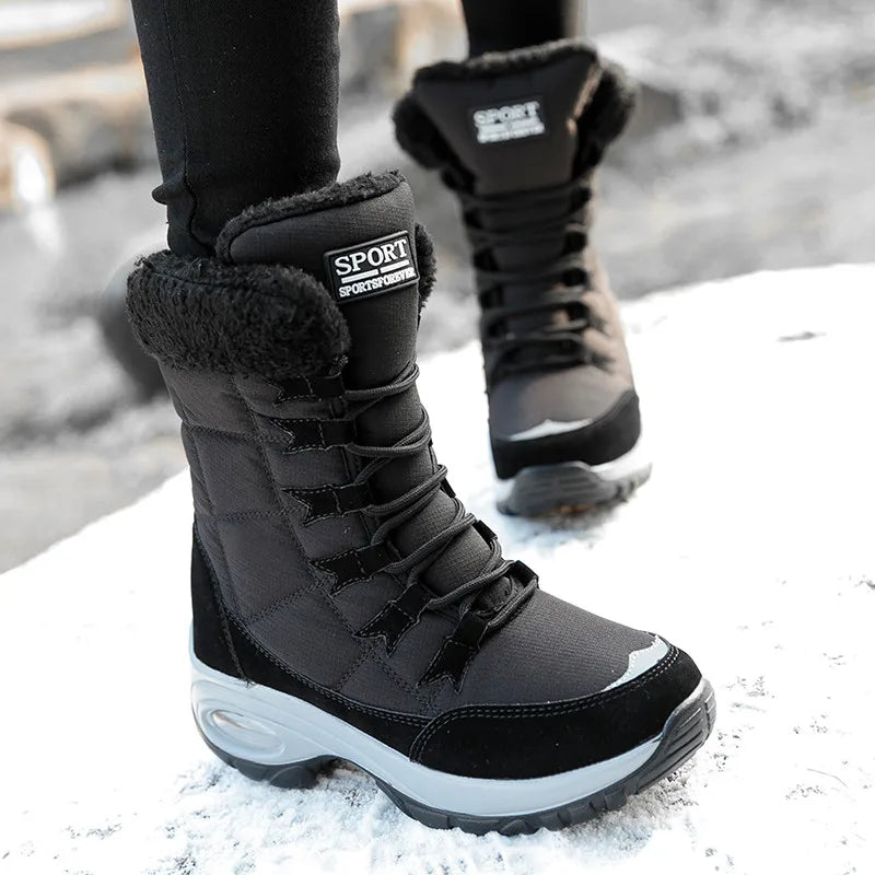 Thick Fur Winter Boots for Women - Non-Slip Waterproof ATHLEXES