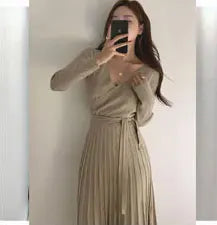 Chic Vintage Cotton Linen A-Line Dress ATHLEXES