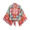 Happie Queens Boho Floral Kimono Bikini Cover-up ATHLEXES