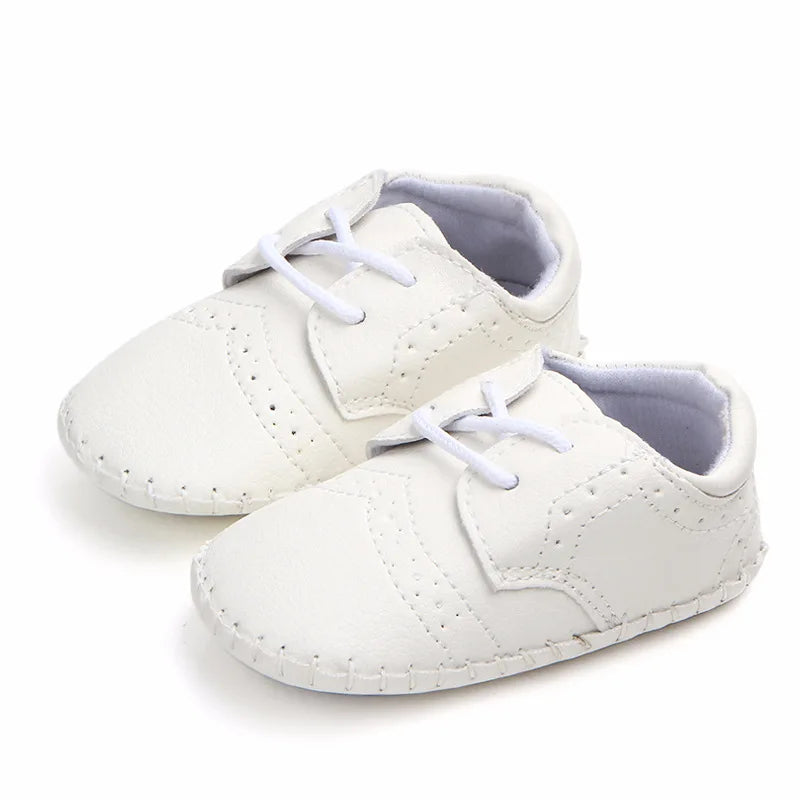 Meckior Retro Leather Baby Shoes with Anti-Slip Rubber Sole ATHLEXES