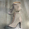 Hollow Mesh Peep Toe Stilettos: Summer High Heel Fashion ATHLEXES