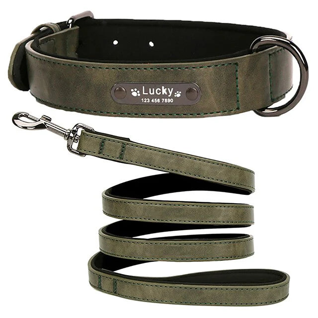 Custom Luxury Personalized Leather Dog Collar ATHLEXES