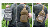Tactical Sling Shoulder Bags Waterproof Night Reflective Strip Pack EDC Molle Chest Bag 10L Capacity Black ATHLEXES