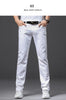 Classic White Slim Fit Stretch Jeans for Men ATHLEXES
