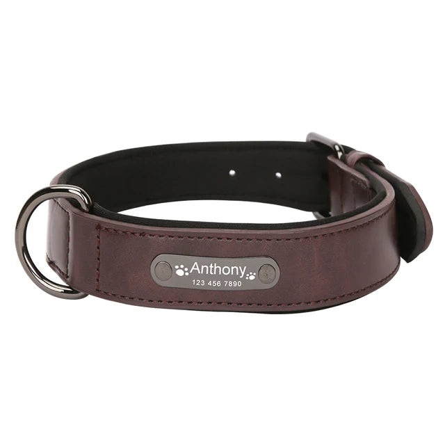 Custom Luxury Personalized Leather Dog Collar ATHLEXES